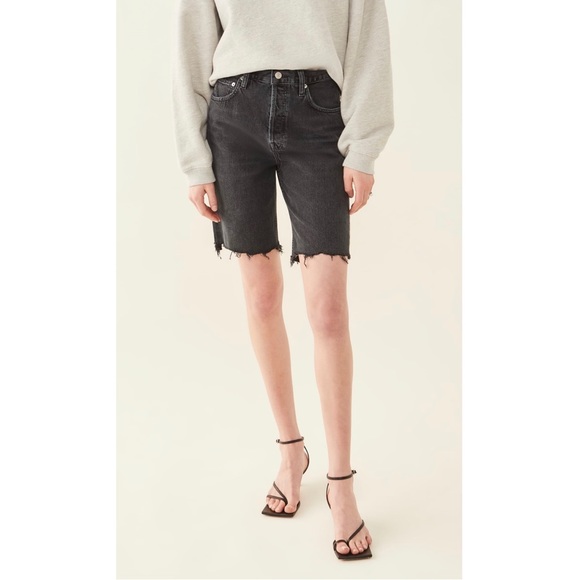 Agolde 90's Pinch Waist High Rise Straight Leg Shorts NWT - Picture 2 of 13